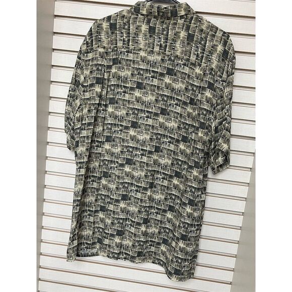 Campia Men's Geometric SS Hawaiian Button-Down Shirt Multicolor Size L - Picture 2 of 3